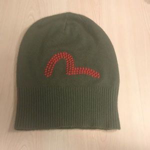 olive green skull cap